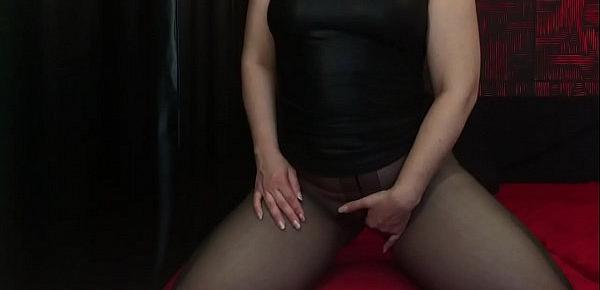  Pantyhose Fetish with Pussy Juices. Mistress Hotwife Venus.